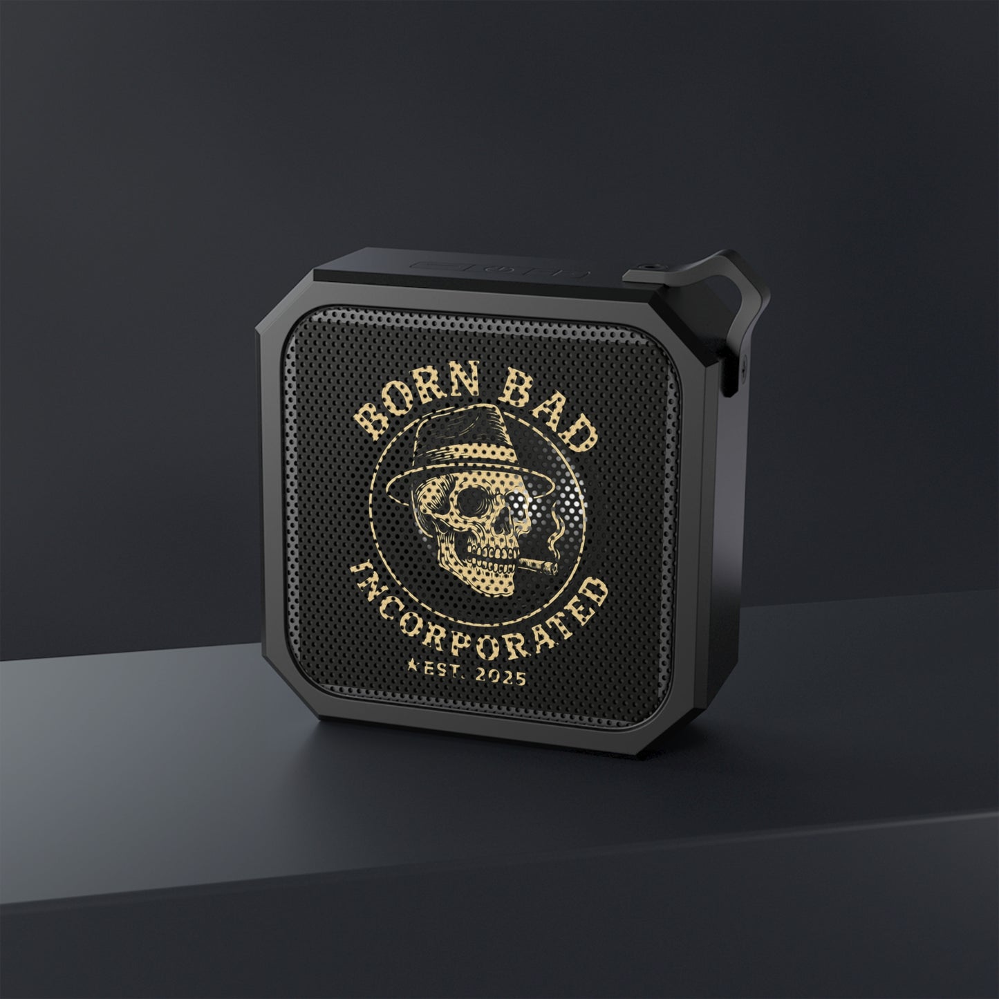 Blackwater Outdoor Bluetooth Speaker - 'Born Bad' Skull Design, Portable Music for Adventurers