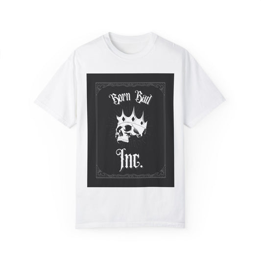 Born Bad Unisex Garment-Dyed T-Shirt - Edgy Skull Design for Alternative Fashion