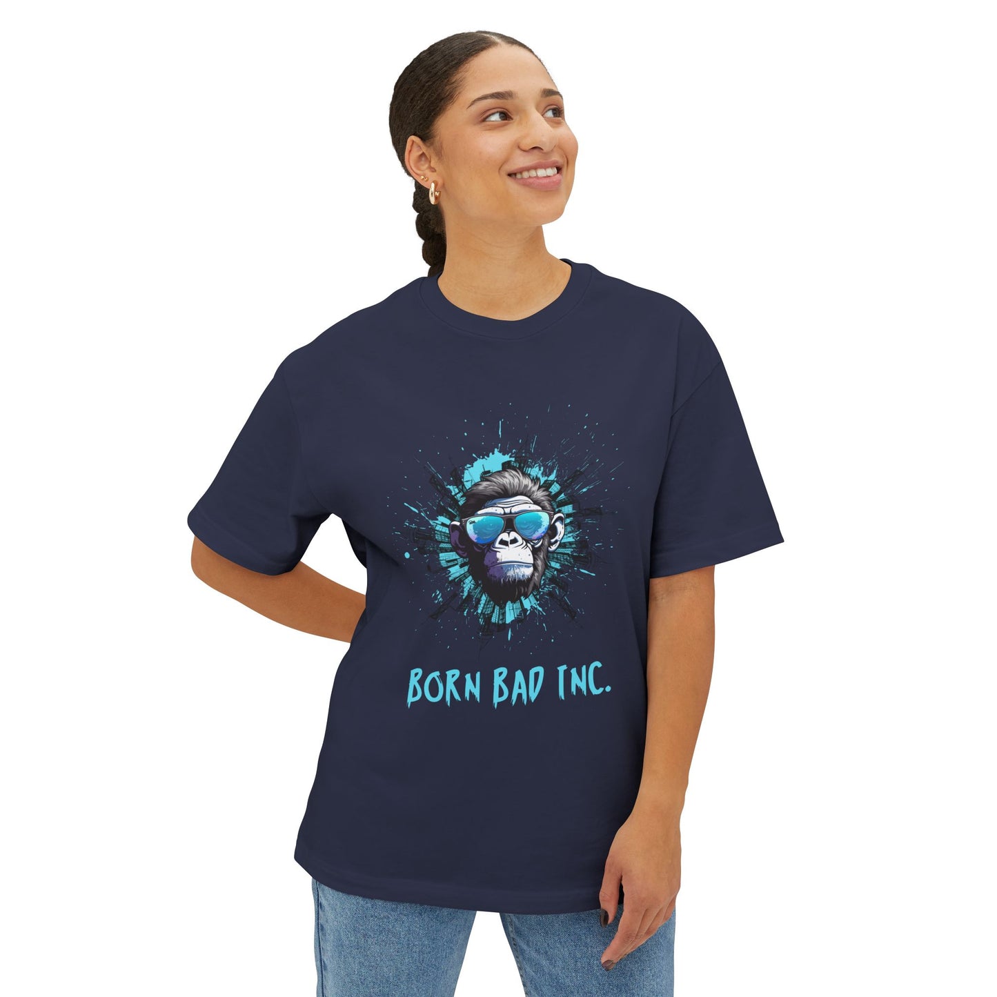 Born Bad Inc. Unisex Oversized Boxy Tee - Fun & Relaxed Style for Everyday Wear