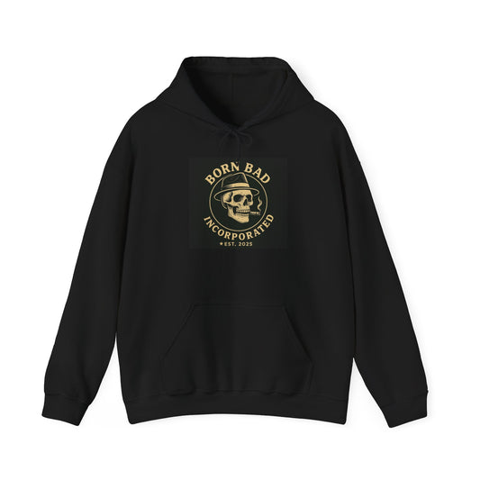 Born Bad Unisex Hooded Sweatshirt - Stylish Skull Design